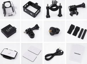 Kamera Hoco HOCO kamera sportowa z dwoma wyświetlaczami 1,3" + 2" anti-shake IPS 4K DV102 czarna 5