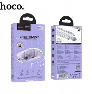 Mysz Hoco HOCO mysz komputerowa bezprzewodowa 2,4G 1600 dpi GM29 fioletowa 4