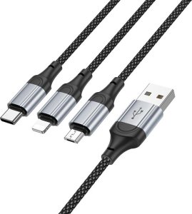 Kabel USB Hoco USB-A - USB-C 1 m Czarny 2