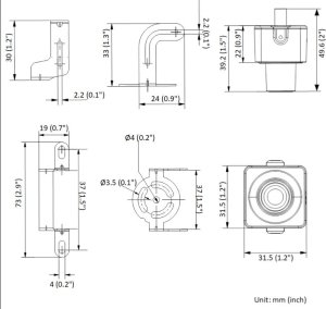 Kamera IP Hikvision Hikvision pinhole cube DS-2CD2D25G1/M-D/NF F2.8 (juoda, 2 MP) 2