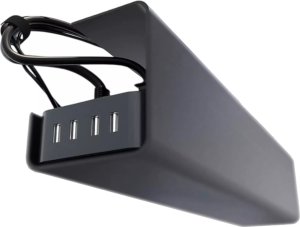 Alogy Organizer kabli pod blat półka na kable listwe przewody blat biurko biurkowy Alogy 55cm Czarny 15