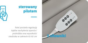 Activeshop Fotel kosmetyczny elektr. Azzurro 891 szary 18