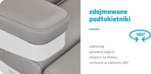 Activeshop Fotel kosmetyczny elektr. Azzurro 891 szary 19