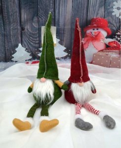 Saska Garden SKRZAT KRASNAL GNOM DEKORACYJNY 30+15CM CZERWONY 1