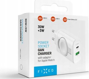 Ładowarka Fixed Power Socket Travel Charger - ładowarka Apple Watch/USB-C/USB-A 33W biała 8