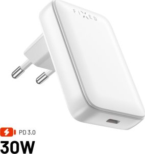 Ładowarka Fixed FIXED Slim GaN Travel Charger - ładowarka GaN USB-C z Power Delivery 30W biała - Gwarancja bezpieczeństwa. Proste raty. Bezpłatna wysyłka od 170 zł. 1