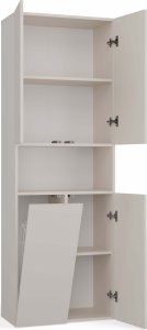 Topeshop SZAFKA ŁAZIENKOWA SŁUPEK NEL DK 1K KOSZ KASZMIR BEŻ 13