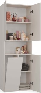 Topeshop SZAFKA ŁAZIENKOWA SŁUPEK NEL DK 1K KOSZ KASZMIR BEŻ 10