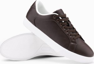 Ombre Męskie klasyczne buty sneakersy z wysoką podeszwą  ciemnobrązowe V2 OM-FOCS-0165 41 1