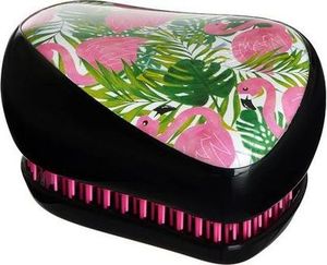 Tangle Teezer Tangle Teezer Compact Styler Palm Flamingo - czarna szczotka do włosów w kolorowe flamingi 1