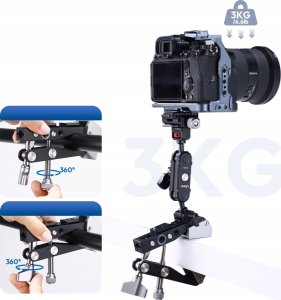 Ulanzi Ramię Przegub Zacisk Uchwyt Klips Imadło Magic Arm na Gwint 1/4 ULANZI / CU03 8