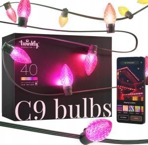 Lampki choinkowe Twinkly Twinkly C9 Bulbs Smart LED 40 RGB, 12.2m, Žalias wire|Twinkly 1