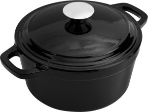 MPLCo Garnek żeliwny z pokrywką emaliowany 3,5 L 5