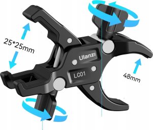 Ulanzi Podwójne Mocowanie Uchwyt Imadło Magic Arm 2x Klips Super Clamp / ULANZI / LC01 6