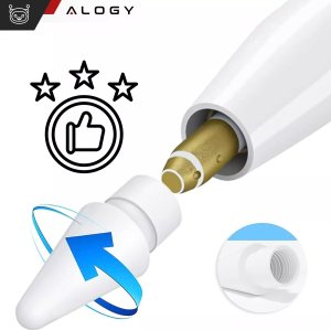 Alogy Końcówka wymienna 4szt. Twardość 2B do Rysika do Apple Pencil 1/2 generacji do iPad Air Pro Mini 2