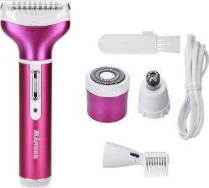 Depilator Verk Depilator golarka damska do ciała nóg trymer 4w1 wymienne końcówki usb Depilator golarka damska do ciała nóg trymer 4w1 wymienne końcówki usb 6