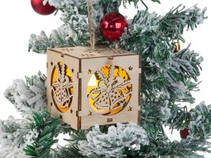 Verk Drewniany wiszący lampion na choinkę oświetlenie ozdoba świąteczna dzwonki Drewniany wiszący lampion na choinkę oświetlenie ozdoba świąteczna dzwonki 4