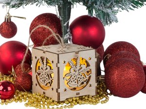 Verk Drewniany wiszący lampion na choinkę oświetlenie ozdoba świąteczna dzwonki Drewniany wiszący lampion na choinkę oświetlenie ozdoba świąteczna dzwonki 5