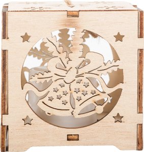 Verk Drewniany wiszący lampion na choinkę oświetlenie ozdoba świąteczna dzwonki Drewniany wiszący lampion na choinkę oświetlenie ozdoba świąteczna dzwonki 8