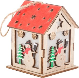 Verk Drewniany wiszący lampion na choinkę oświetlenie ozdoba świąteczna bałwan Drewniany wiszący lampion na choinkę oświetlenie ozdoba świąteczna bałwan 7