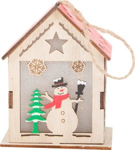 Verk Drewniany wiszący lampion na choinkę oświetlenie ozdoba świąteczna bałwan Drewniany wiszący lampion na choinkę oświetlenie ozdoba świąteczna bałwan 8