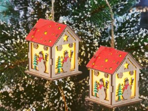 Verk Drewniany wiszący lampion na choinkę oświetlenie ozdoba świąteczna bałwan Drewniany wiszący lampion na choinkę oświetlenie ozdoba świąteczna bałwan 9