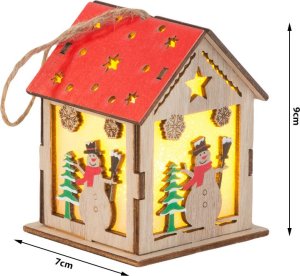 Verk Drewniany wiszący lampion na choinkę oświetlenie ozdoba świąteczna bałwan Drewniany wiszący lampion na choinkę oświetlenie ozdoba świąteczna bałwan 10