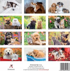 Artsezon Kalendarz wieloplanszowy Przyjaciele 2025 Rozkład miesięczny 33x33cm 3