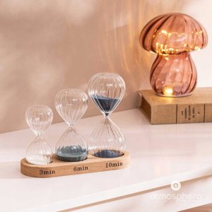 Atmosphera Zestaw trzech klepsydr dekoracyjnych SABI, wys. 15 cm 2
