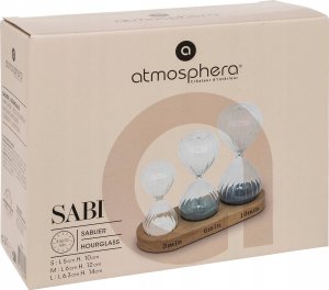 Atmosphera Zestaw trzech klepsydr dekoracyjnych SABI, wys. 15 cm 7