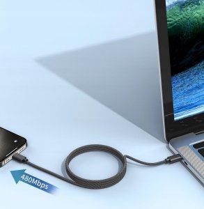 Kabel USB Choetech USB-C - USB-C 1.2 m Czarny (6932112108258) 5