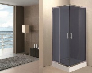 Savana Kabina prysznicowa z brodzikiem narożna kwadratowa 80x80x196 cm Grafitowa 6