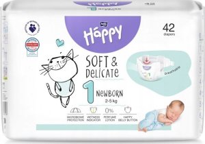 Happy HAPPY Newborn (2-5kg) diapers 42pcs, size 1 NEW, BB-054-NB42-W01 8