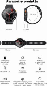 Smartwatch Gravity GT23-2 Czarny  (GT23) 23