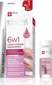 EVELINE KOLOROWKA EVELINE Nail Therapy Professional Odżywka do paznokci nadająca kolor Care&Colour 6w1 - Crystal Rose 5 ml 1