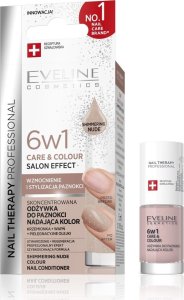EVELINE KOLOROWKA EVELINE Nail Therapy Professional Odżywka do paznokci nadająca kolor Care&Colour 6w1 - Shimmering Nude 5 ml 1