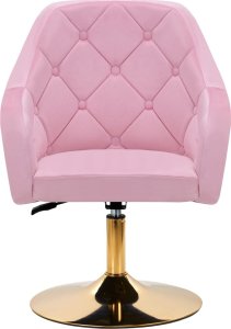 Activeshop 4Rico fotel obrotowy QS-BL14G aksamit różowe 2