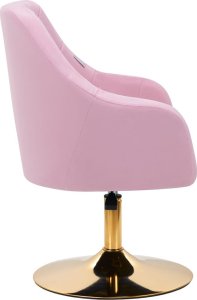 Activeshop 4Rico fotel obrotowy QS-BL14G aksamit różowe 3