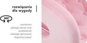 Activeshop 4Rico Krzesło obrotowe QS-OF213G aksamit różowe 13
