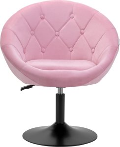 Activeshop 4Rico fotel obrotowy QS-BL12B aksamit różowe 2