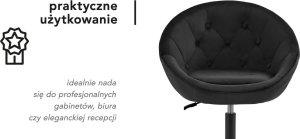 Activeshop 4Rico fotel obrotowy QS-BL12B aksamit czarny 11