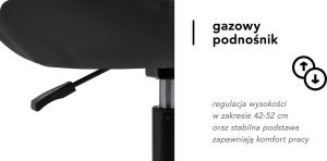 Activeshop 4Rico fotel obrotowy QS-BL12B aksamit czarny 12