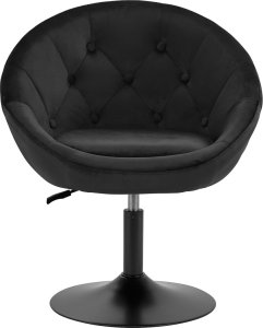 Activeshop 4Rico fotel obrotowy QS-BL12B aksamit czarny 2