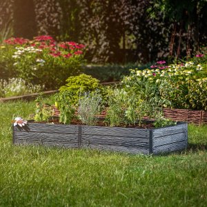 Kadax KADAX Warzywniak Podwyższona Grządka Skrzynia Ogrodowa Rabata Antracyt 150x75cm 11