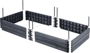 Kadax KADAX Warzywniak Podwyższona Grządka Skrzynia Ogrodowa Rabata Antracyt 150x75cm 6