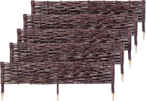 Kadax KADAX Palisada Ogrodowa 100x30cm Płotek Wiklinowy Obrzeże Trawnikowe 5szt 1