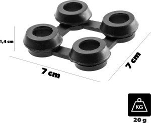 Kadax KADAX Łącznik Do Wycieraczek Gumowy Czarny 7x7cm 2