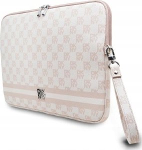 Etui DKNY Sleeve DKCS14PVSHLP 14" różowy/pink Checkered Pattern Printed Stripes 2