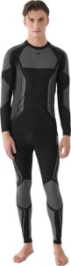 4f Legginsy termoaktywne męskie 4F M166 czarno-szare 4FWAW24USEAM166 20S 2XL/3XL 1