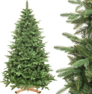 Springos Choinka sztuczna 150 cm Premium Royal Trees świerk syberyjski z drewnianym stojakiem UNIWERSALNY 1